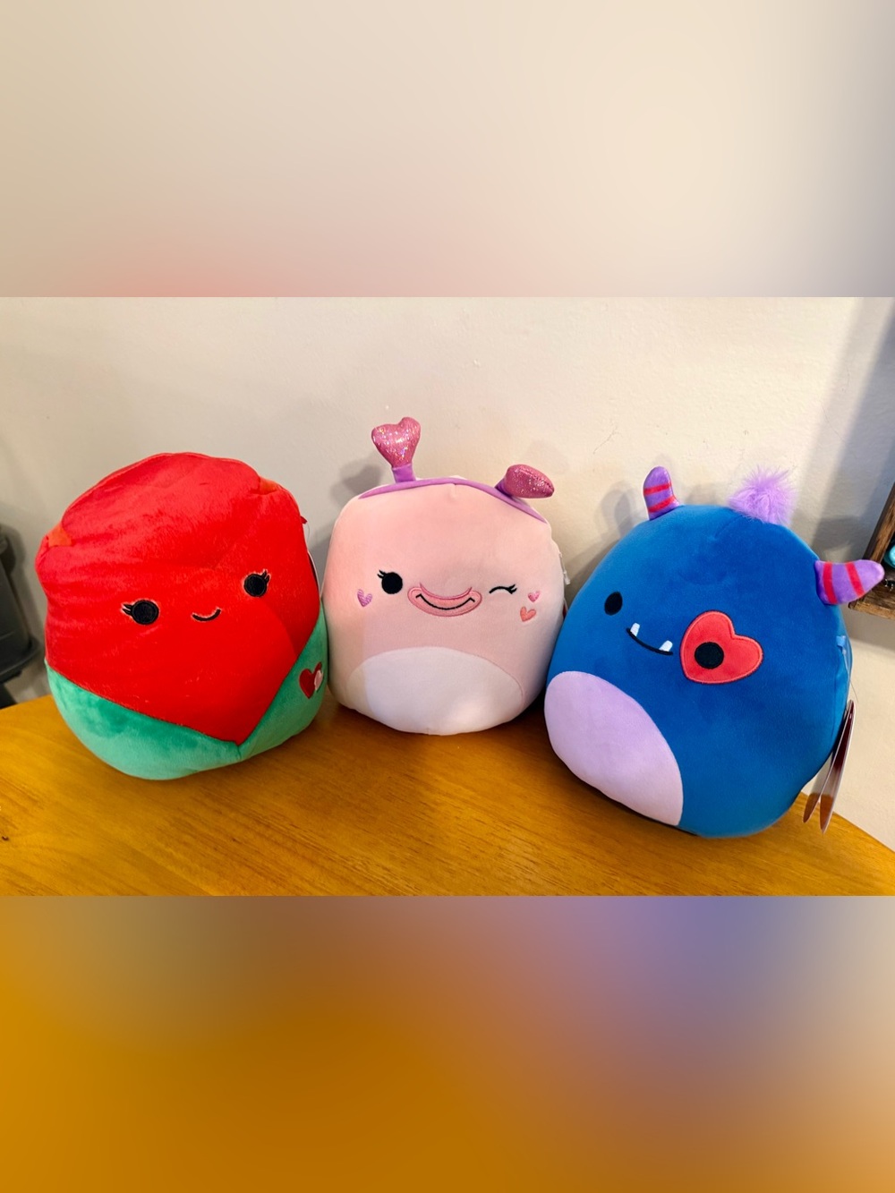 NWT Lot of 3- 8” Valentine’s Day Squishmallows: Joan, Selznick, Walsh